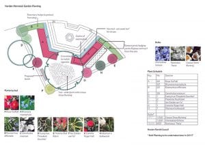 Harden War Memorial Garden planting scheme